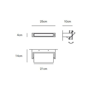 Axella applique 18w 1170lm 3000k black